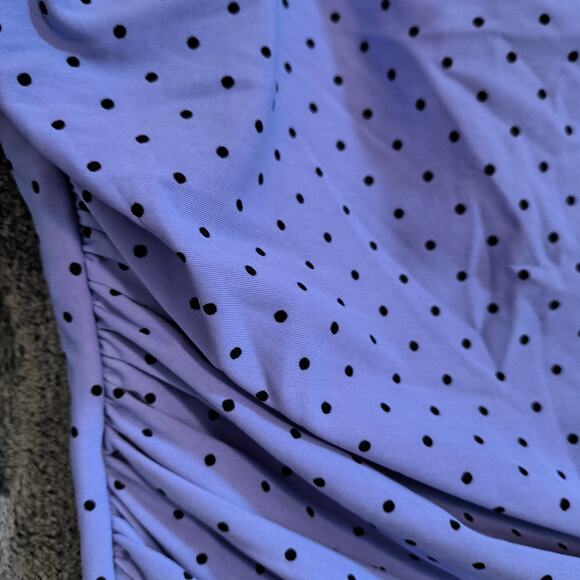 Miraclesuit Lavender Polka Dot Color Block Women's one piece 22W - Picture 2 of 7